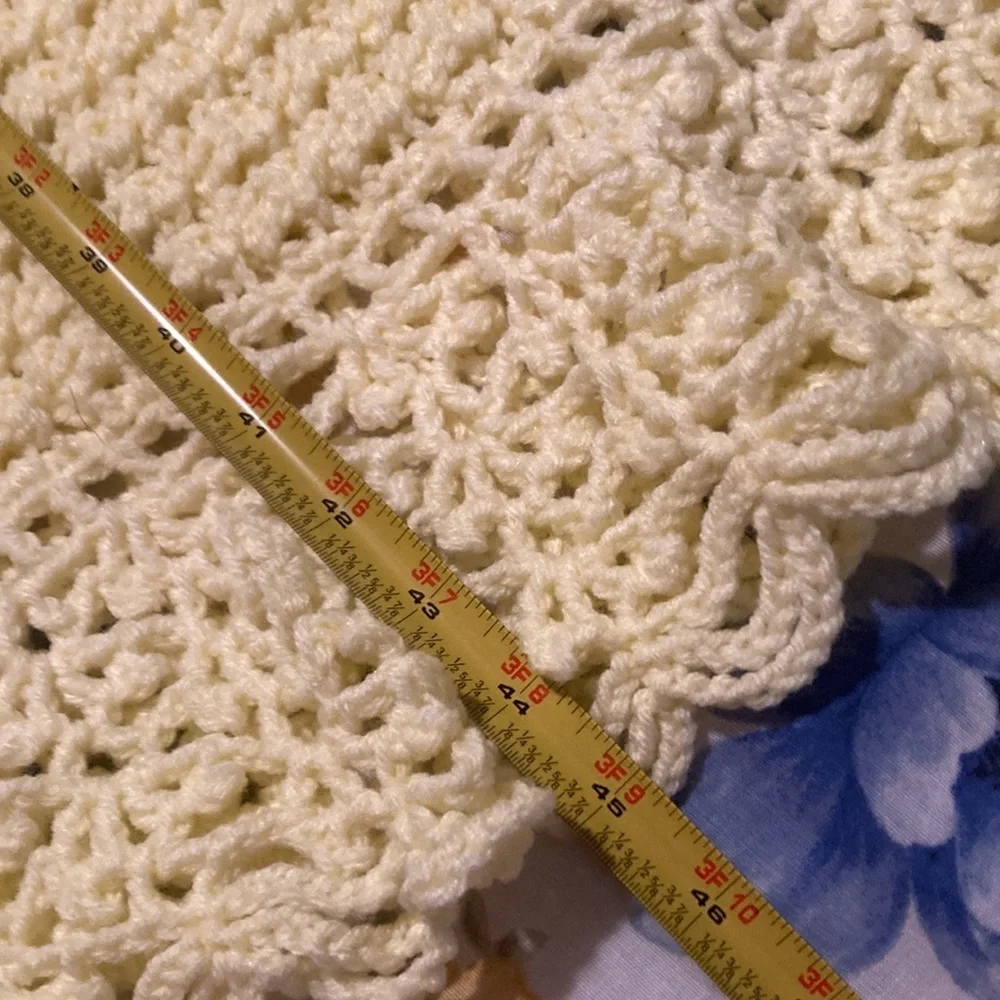 Hand Crocheted Oversized Afghan - 66” x 90”